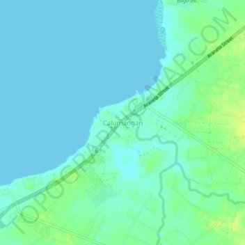 Calumangan地形图、海拔、地势