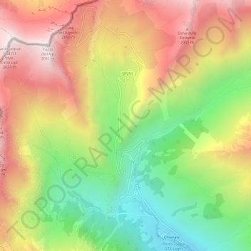 Gr. Ciais地形图、海拔、地势