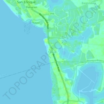 Tibsoc地形图、海拔、地势