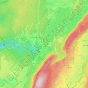 Ilay地形图、海拔、地势