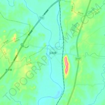 王店镇地形图、海拔、地势