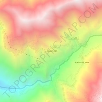 Zarumilla地形图、海拔、地势