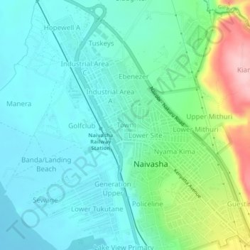 Town地形图、海拔、地势