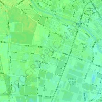 鹿圈村地形图、海拔、地势
