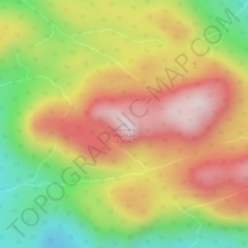 Discovery Mountain地形图、海拔、地势