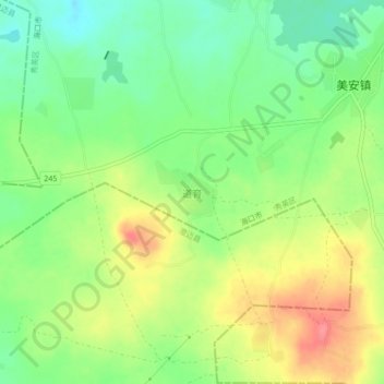 道育地形图、海拔、地势