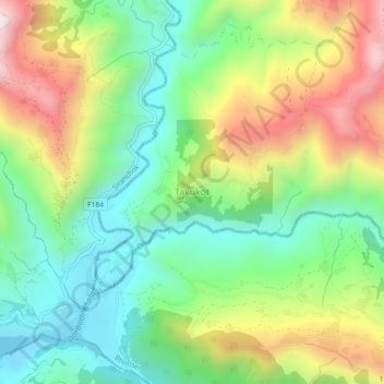 Takukot地形图、海拔、地势