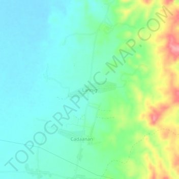 Lannig地形图、海拔、地势