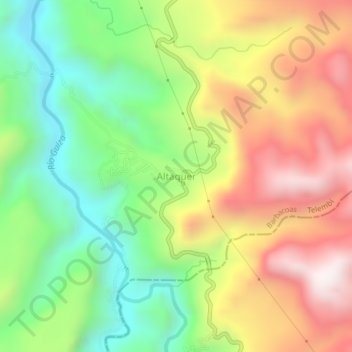 Altaquer地形图、海拔、地势