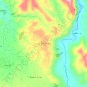 Alto Celendín地形图、海拔、地势