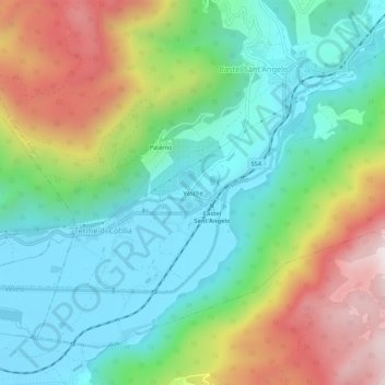 Vasche地形图、海拔、地势