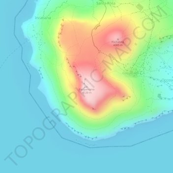 Pachamama地形图、海拔、地势