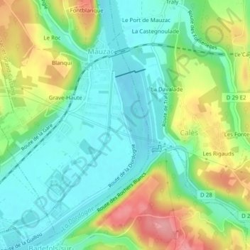 Roc de Fourroux地形图、海拔、地势