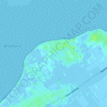 Stroe地形图、海拔、地势