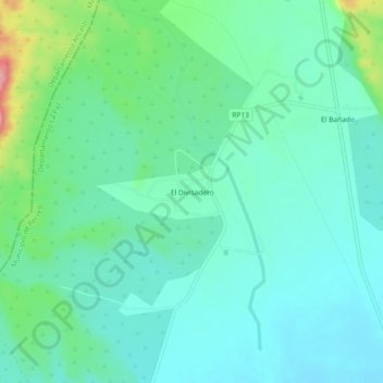 El Divisadero地形图、海拔、地势