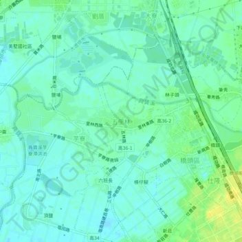 五里林地形图、海拔、地势