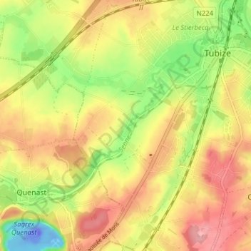 Ripain地形图、海拔、地势