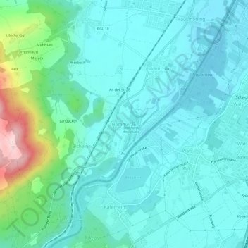 Hammerau地形图、海拔、地势