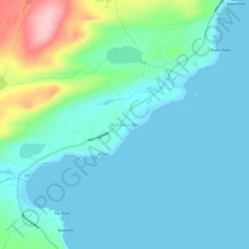 Northern Bay地形图、海拔、地势
