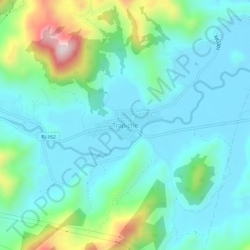 Trapiche地形图、海拔、地势
