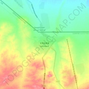甘其毛都镇地形图、海拔、地势