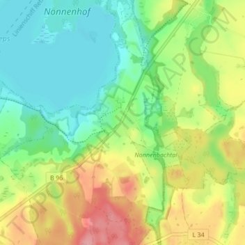 Usadel地形图、海拔、地势