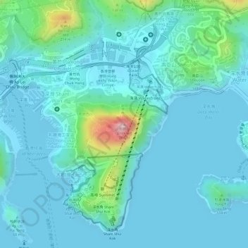 南朗山地形图、海拔、地势