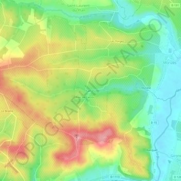 Carcos地形图、海拔、地势