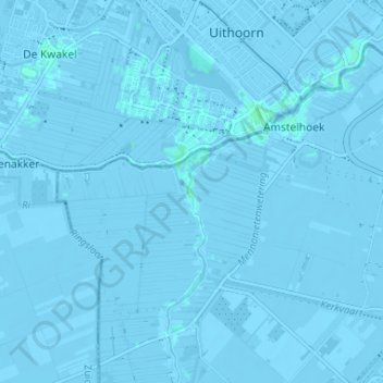 Kromme Mijdrecht地形图、海拔、地势