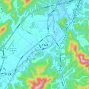 寿昌镇地形图、海拔、地势