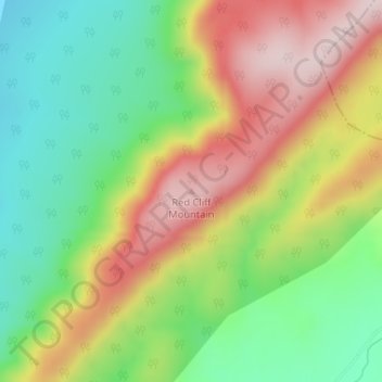 Red Cliff Mountain地形图、海拔、地势