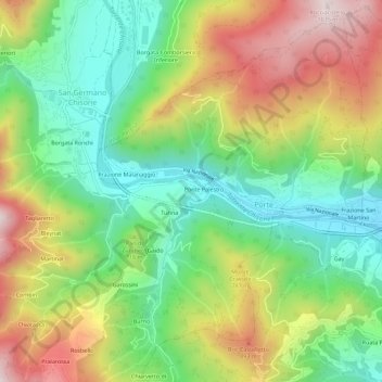 Fossat地形图、海拔、地势