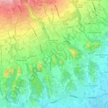 Fonte Alto地形图、海拔、地势
