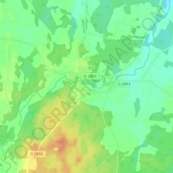 Fröjered地形图、海拔、地势