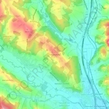 Ebersdorfberg地形图、海拔、地势