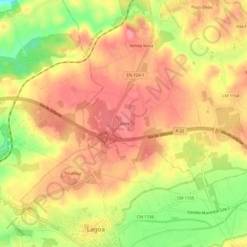 Lobite地形图、海拔、地势