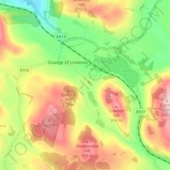 Berryhill Farm地形图、海拔、地势