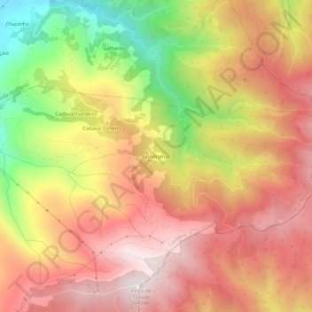 Gondramaz地形图、海拔、地势