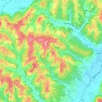 Untergreith地形图、海拔、地势