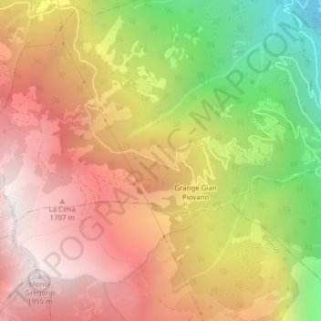 Li Piani Superiore地形图、海拔、地势