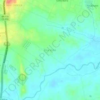 Boa Vista地形图、海拔、地势