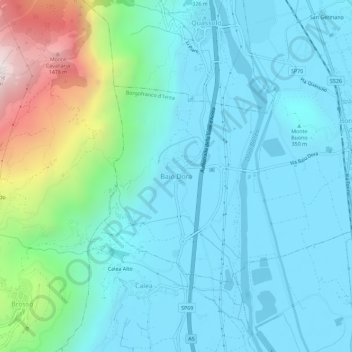 Baio Dora地形图、海拔、地势
