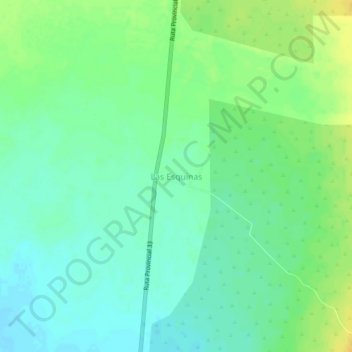 Las Esquinas地形图、海拔、地势