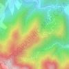 東麓山地形图、海拔、地势