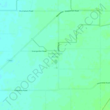 Invergordon North地形图、海拔、地势