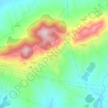 Montecorvino Pugliano地形图、海拔、地势