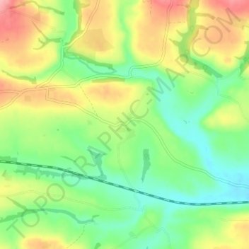 Clarbeston地形图、海拔、地势