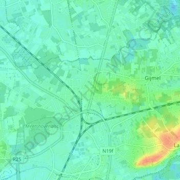 Ourodenberg地形图、海拔、地势