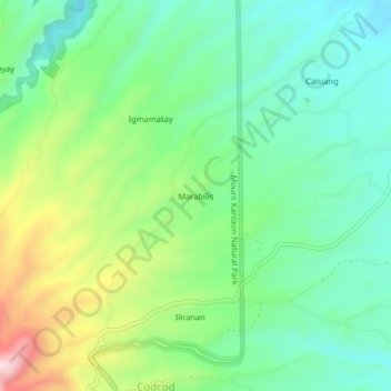 Marabilis地形图、海拔、地势