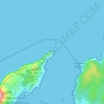Tramuntana地形图、海拔、地势